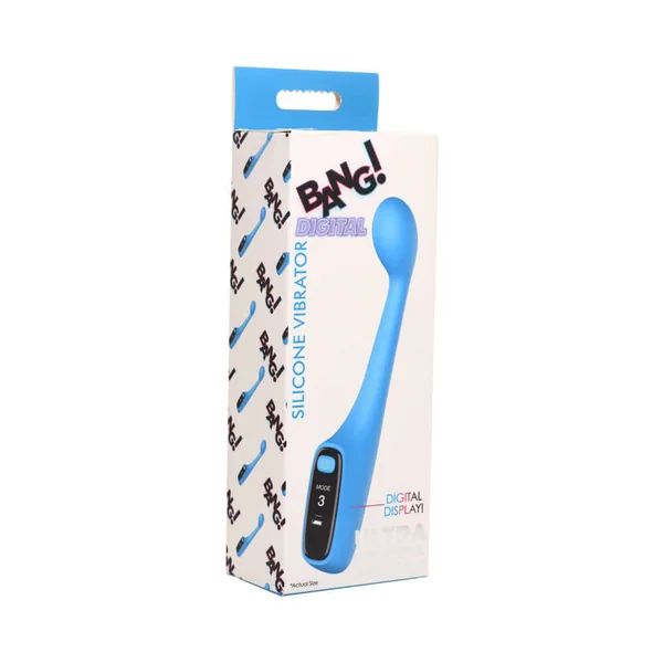 BANG! Digital Silicone Vibrator Blue