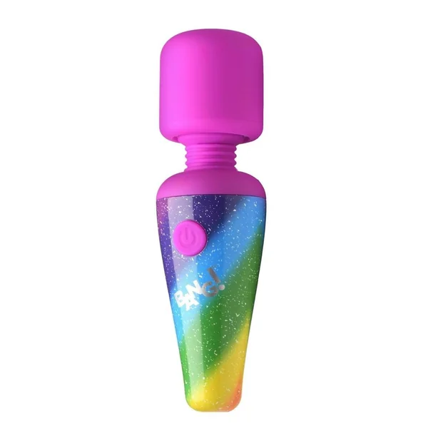 Bang! Rainbow Mini Wand Rechargeable Silicone Vibrator – Multicolor