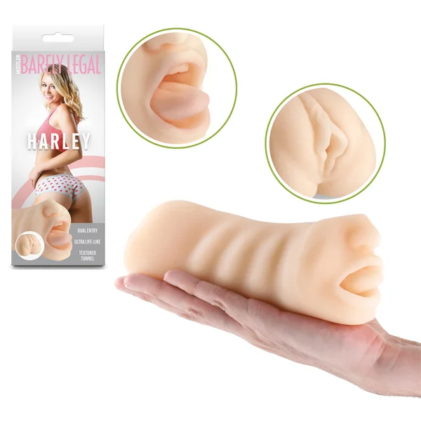 Barely Legal Harley Dual End Double Stroker Pussy and Blow Job Masturbator