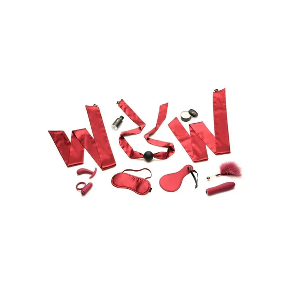 Bedroom Bliss Lover`s Bondage Massage Set – Red/Black