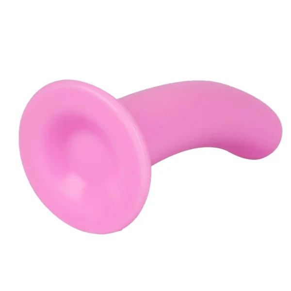 Beginner’s Pink Smooth Silicone Dildo With Suction Cup