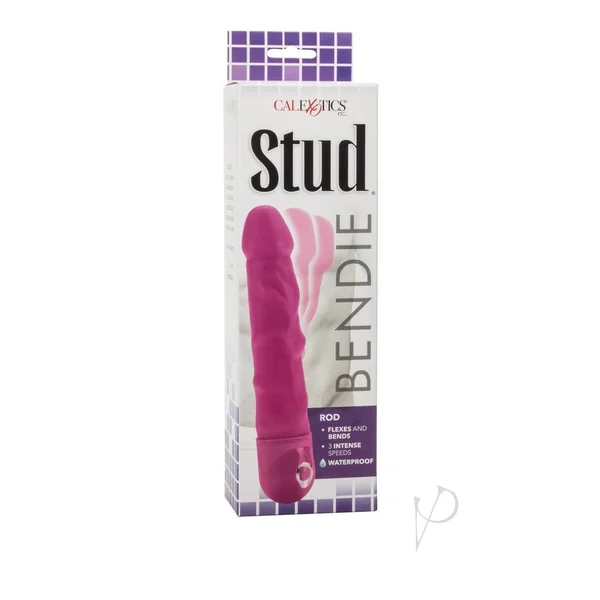 Bendie Stud Rod Vibrator - Pink
