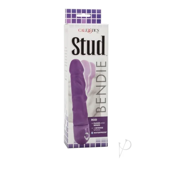 Bendie Stud Rod Vibrator - Purple