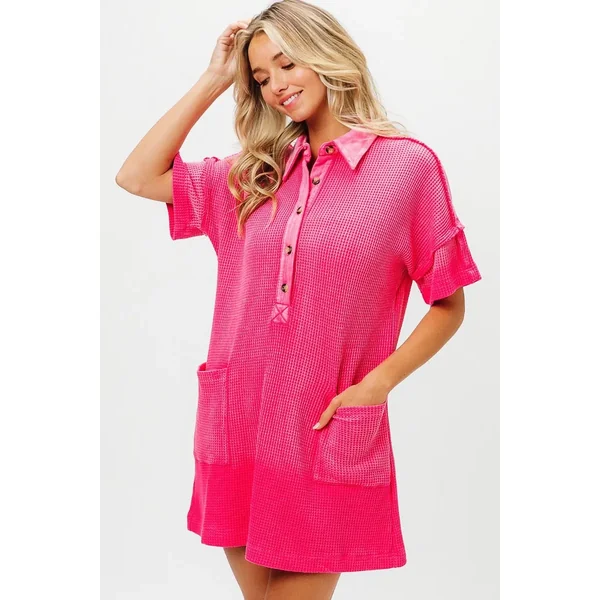 BiBi Dip Dye Mineral Washed Knit Dress