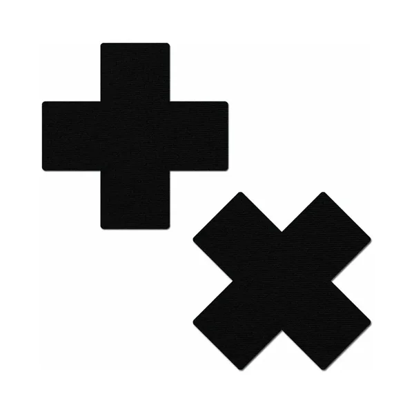 Black Cross Nipple Pasties Pastease Crosses Pasties Black