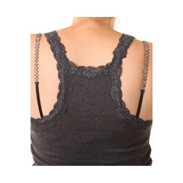 BLACK PEARL BRA STRAPS-Silver