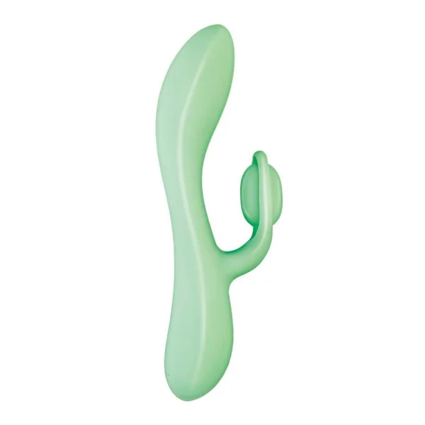 Blaze Romantic Rechargeable Silicone Rabbit Vibrator – Aqua