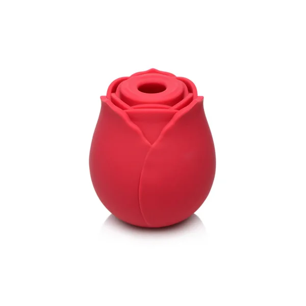 Bloomgasm 10X Wild Rose Silicone Suction Clit Stimulator, Red