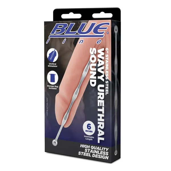 Blue Line 6″ Stainless Steel Wavy Urethral Sound
