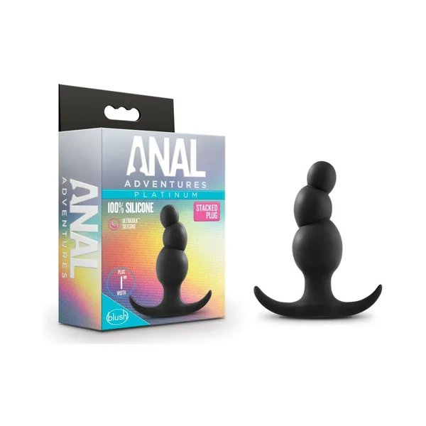 Blush Anal Adventures Stacked Plug - Black