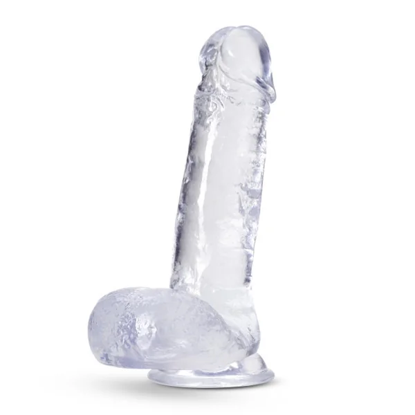 Blush B Yours Plus Rock n' Roll 7 in. Dildo with Balls & Suction Cup Clear | G-Spot