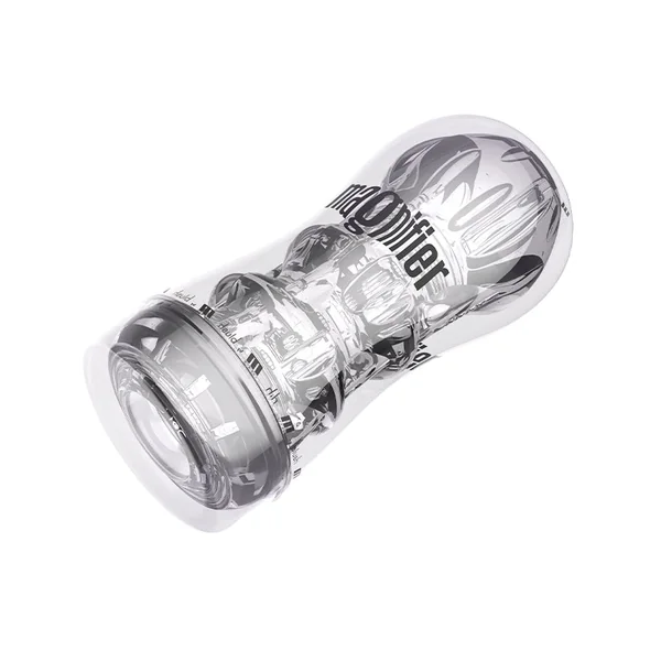 Blush M for Men Soft + Wet Magnifier Self-Lubricating See-Through Stroker Clear