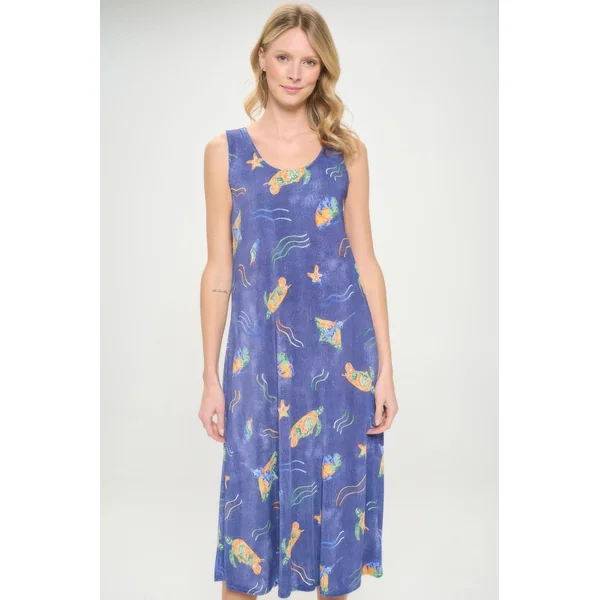 Bns Print Long Tank Dress