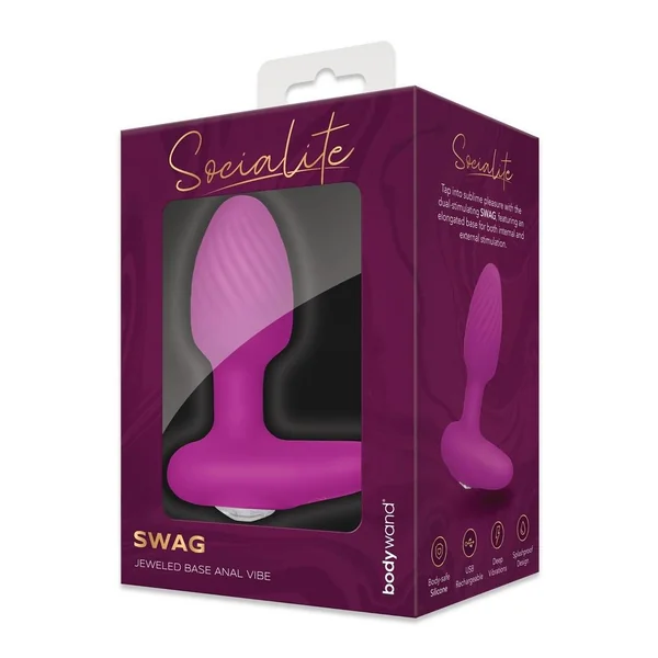 Bodywand Socialite Swag Rechargeable Silicone P-Spot Vibrator
