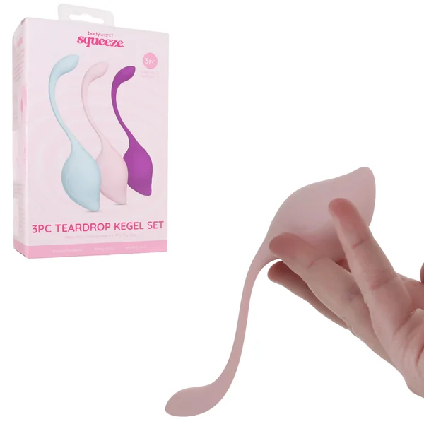 BodyWand Squeeze 3PCSilicone Teardrop Weighted Kegel Ball Set 37-115g