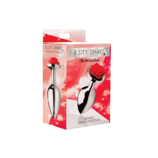 Booty Sparks Red Rose Anal Plug Md