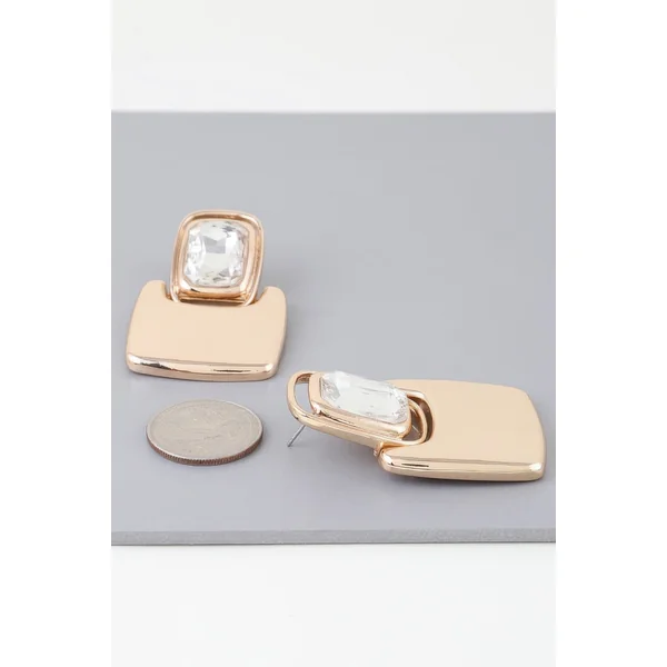 Bright Cubic Jewel Drop Earrings