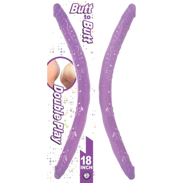 Butt To Butt Double Play Dildo Purple 18 Inch