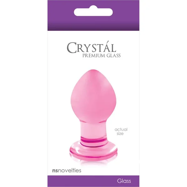 Buy Crystal Glass Butt Plug Small - Pink