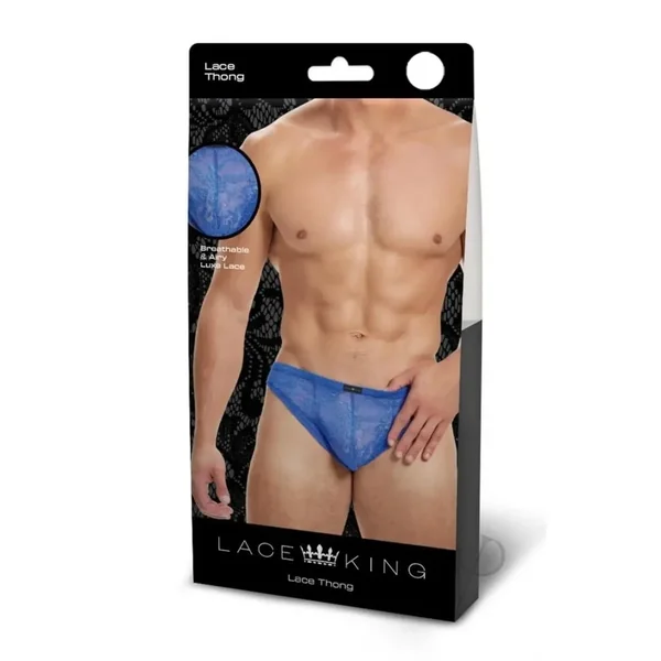 Buy Lace King Lace Thong - Medlum/Large - Blue