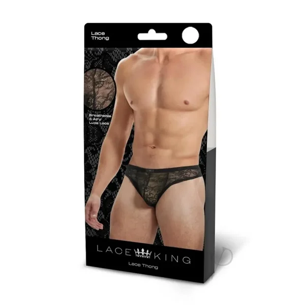 Buy Lace King Lace Thong - Small/Medium- Black