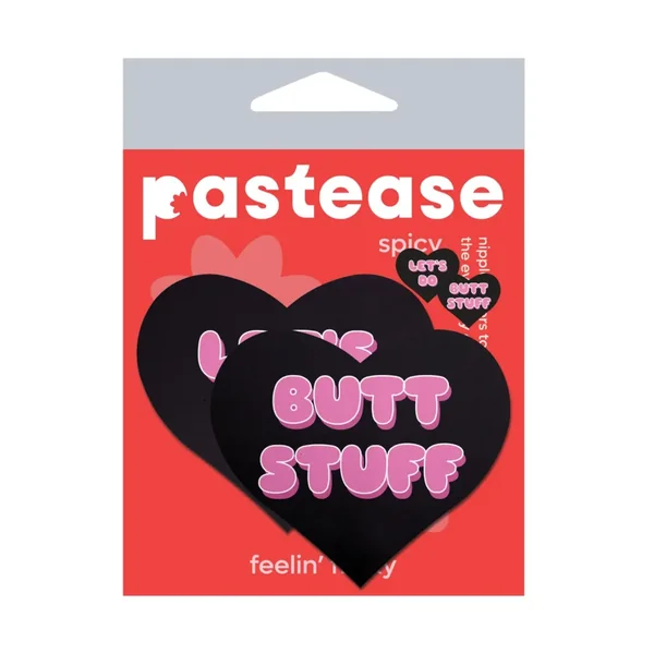 Buy Pastease Premium Heart Let's Do Butt Stuff - Black/Pink O/S