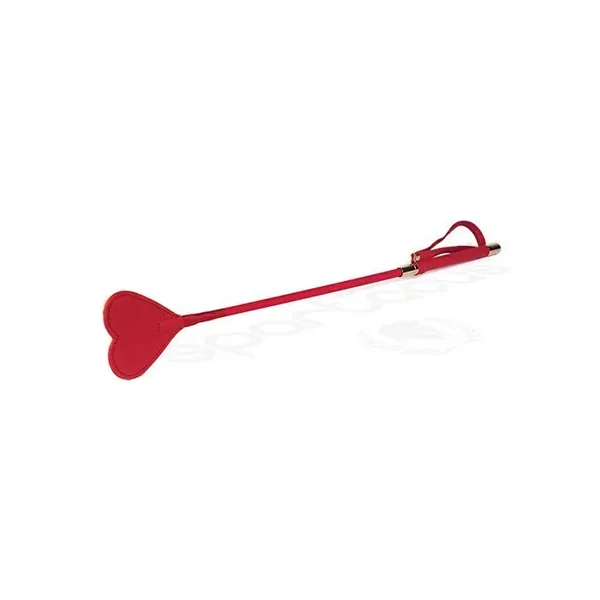 Buy Spartacus PU Riding Crop w/Plush Heart Shape Tip - Red