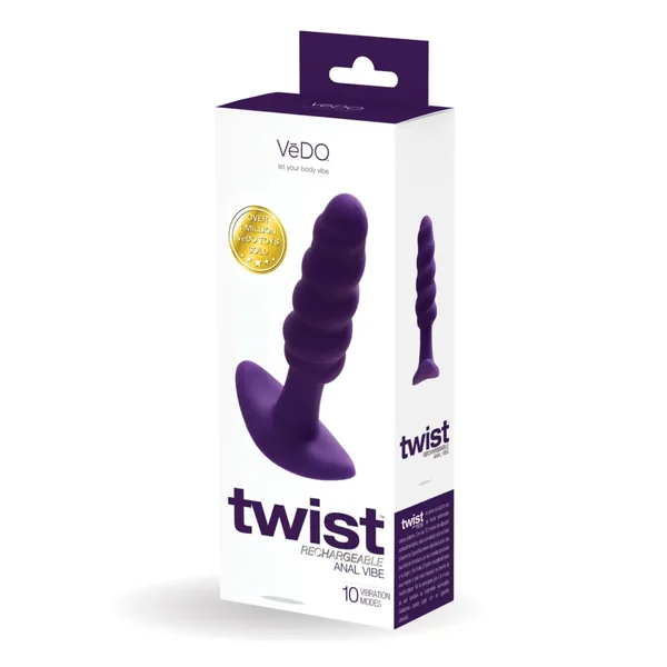 Buy VeDO Twist Rechargeable Anal Plug - Purple