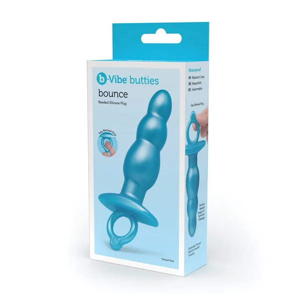 B-Vibe Bounce Silicone Plug - Blue