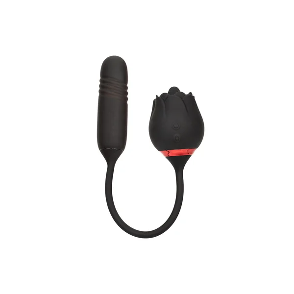 Cal Exotics - French Kiss - Romeo Lover Flickering and Thrusting Vibrator - Black
