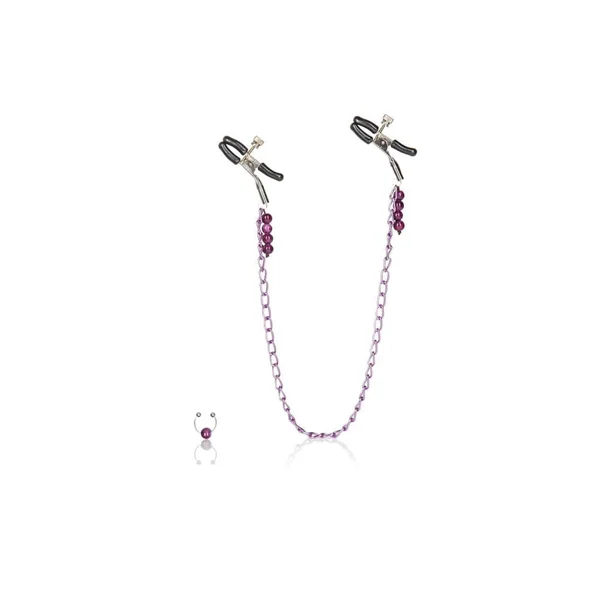 Cal Exotics - Nipple Play - Purple Chain Nipple Clamps
