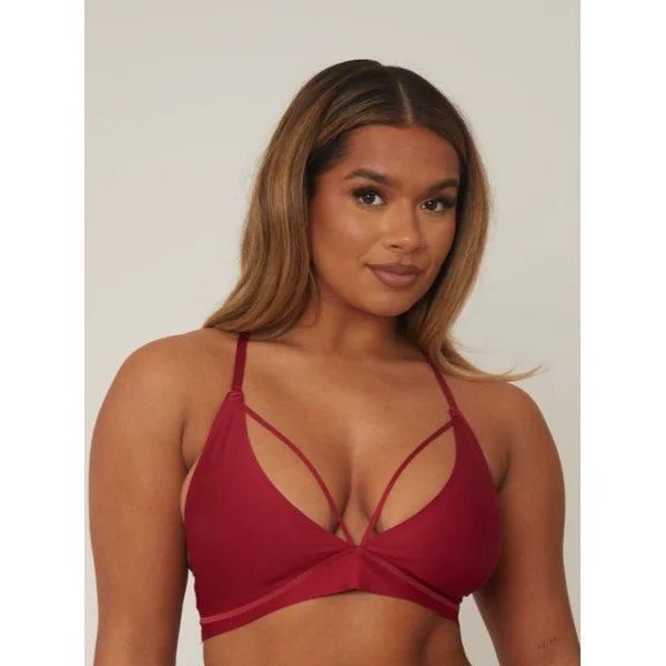 Casey Bralette : Wine Red