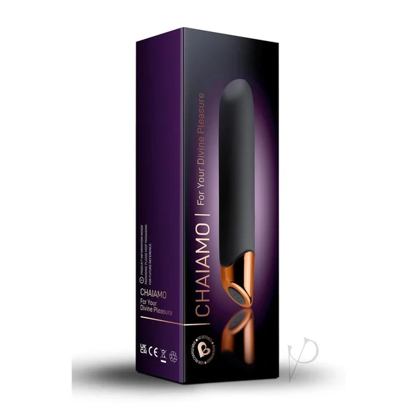 Chaiamo Rechargeable Silicone Vibrator - Black