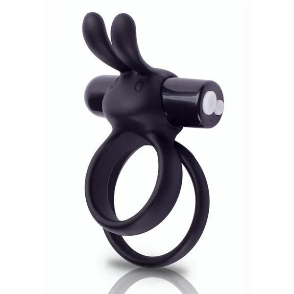 Charged Ohare XL Silicone USB Rechargeable Wearable Rabbit Vibrating Cock Ring - Black (Individual