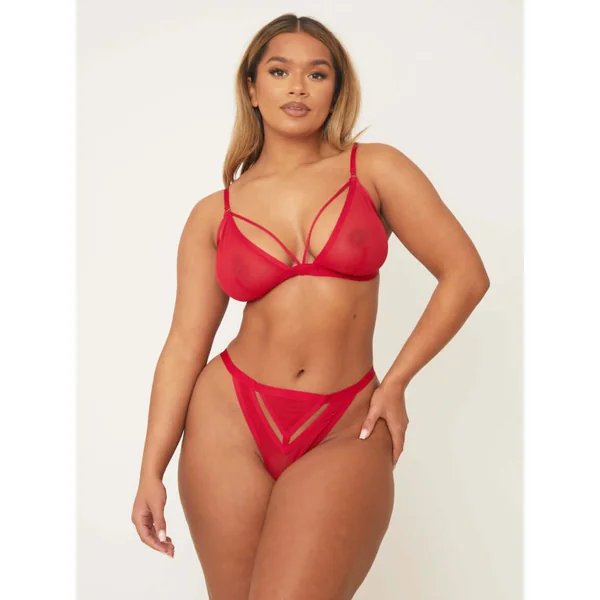 Charli Bralette & Brief Set : Chilli Red