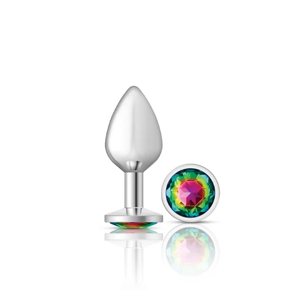 Cheeky Charms Silver Round Rainbow