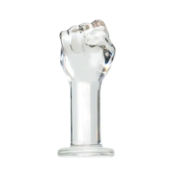 Clear Glass Anal Toy Fist-shaped Anal Plug Adult Toy For Women Couples