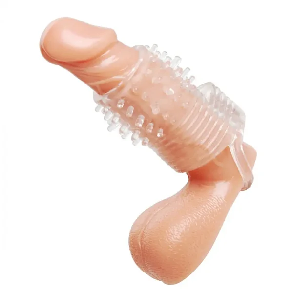 Clear Sensations Vibrating Textured Erection Sleeve Cock Sleeve