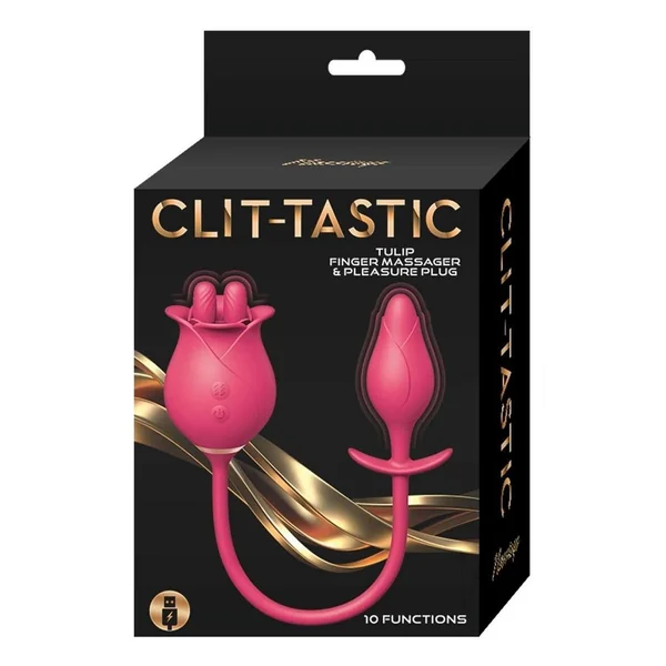 Clit-Tastic Tulip Clitoral Vibrator - Red