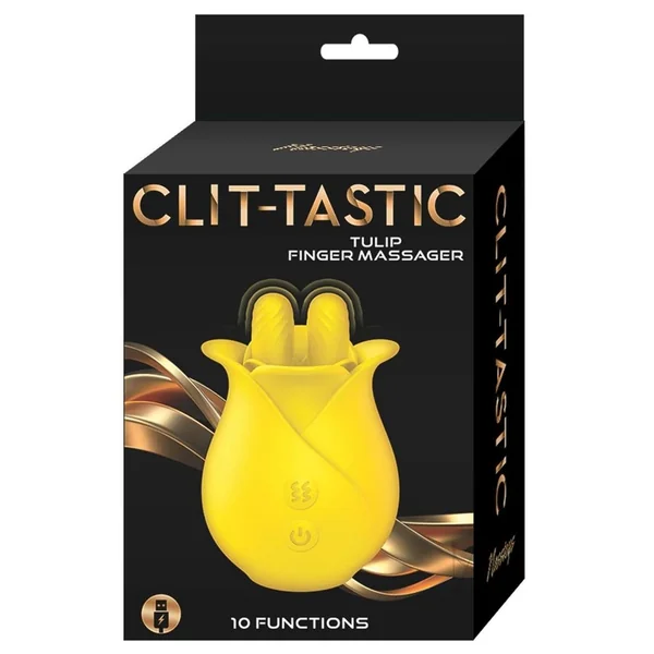 Clit-Tastic Tulip Rechargeable Silicone Clitoral Vibrator - Yellow