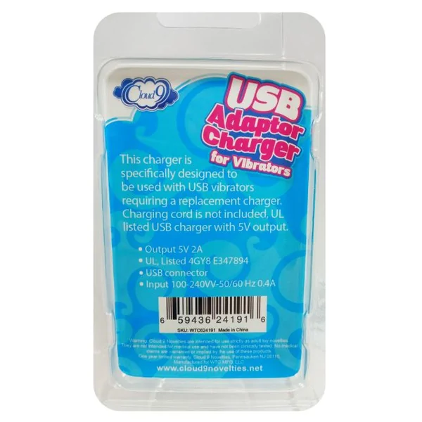 CLOUD 9 USB 1 PORT ADAPTER CHARGER FOR VIBRATORS