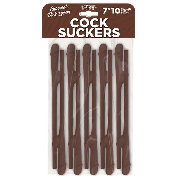 Cock Suckers Chocolate Lover Party Straws for Adult Fun