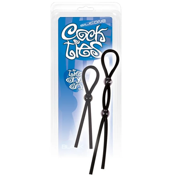 Cock Ties (Black) Lasso/Bolo