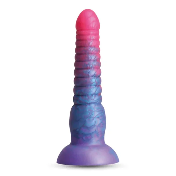 Colours Stacked 6″ Ribbed Liquid Silicone Dildo With Suction Cup