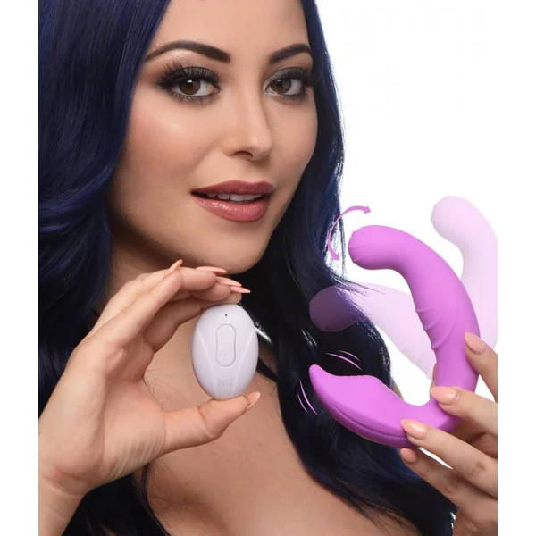 Come Hither Vibrator With Remote Control Purple