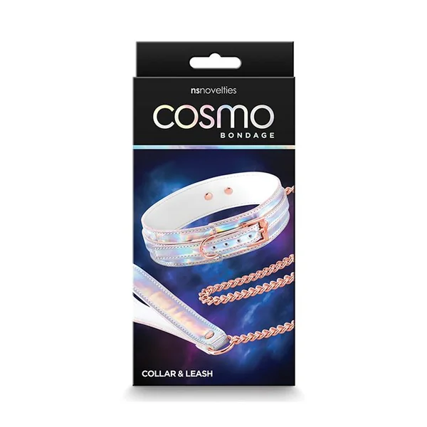 Cosmo Bondage Collar and Leash-Rainbow*