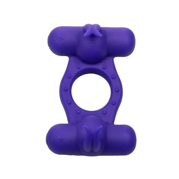 Couple's Enhancers Silicone Rechargeable Triple Orgasm Enhancer