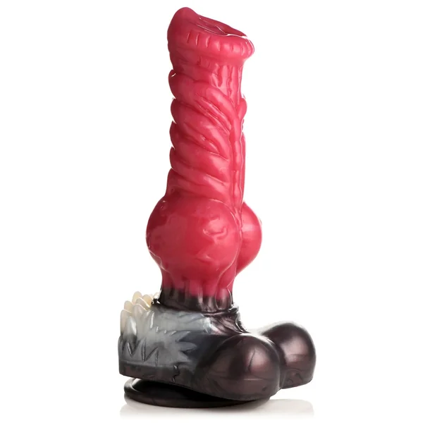 Creature Cocks Cujo Canine Silicone Dildo XL Red Brown
