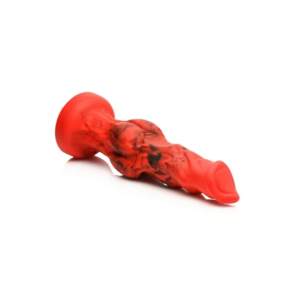 Creature Cocks Fire Hound Silicone Dildo – Large – Red/Black