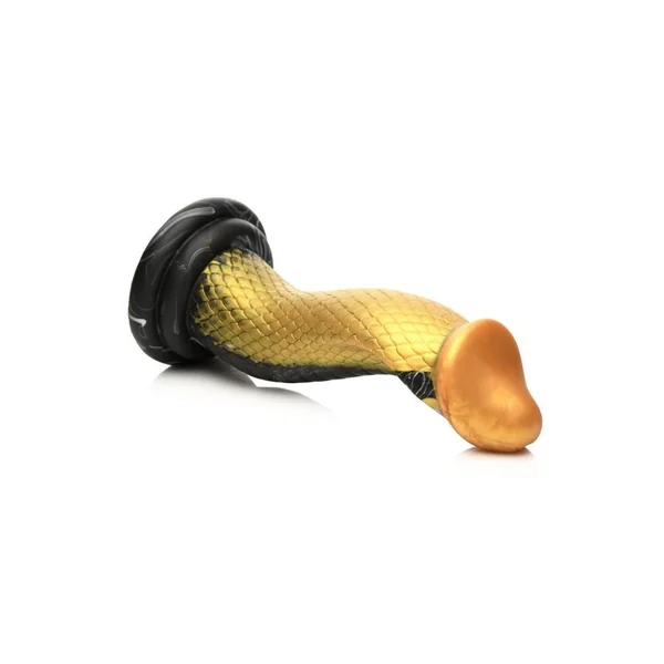 Creature Cocks Golden Mamba Silicone Dildo – Gold/Black
